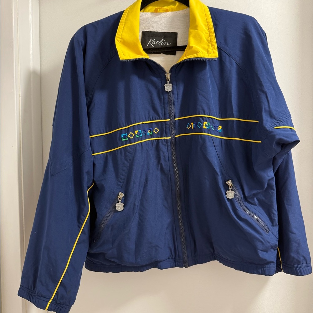 Men’s track jacket blue and yellow